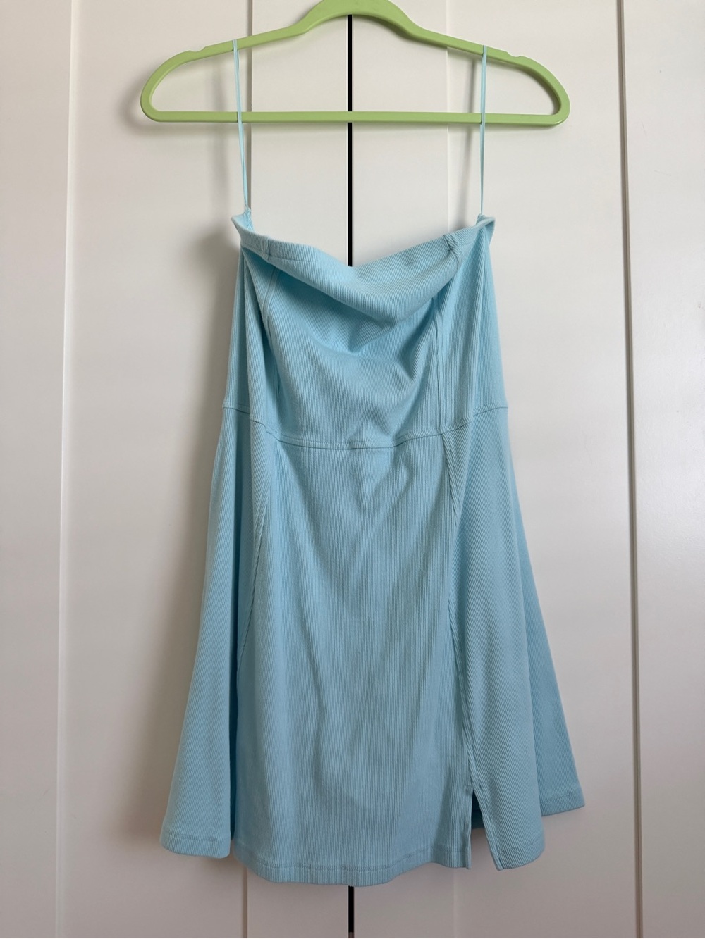 American Eagle Outfitters Light Blue Cowl Neck Spaghetti Strap Dress